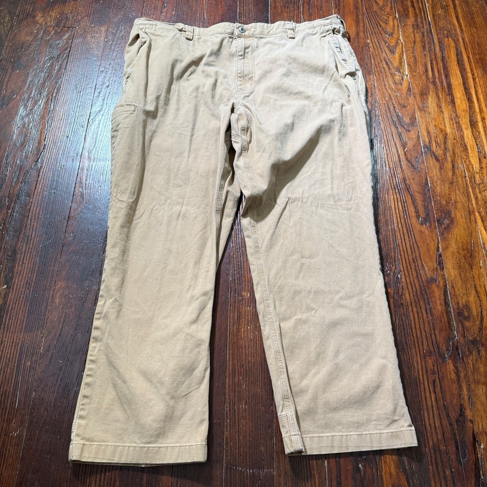 Duluth Trading Pants Mens 42x30 Khaki Flex Ballroom Room Utility Fit Chino